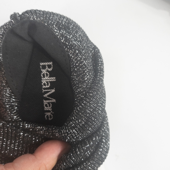 Bella Marie Sock Sneaker Black Metal -8 - Picture 4 of 4